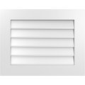 Ekena Millwork Vertical Surface Mount PVC Gable Vent: Non-Functional, w/ 3-1/2"W x 1"P Standard Frame, 28"W x 22"H GVPVE28X2201SN